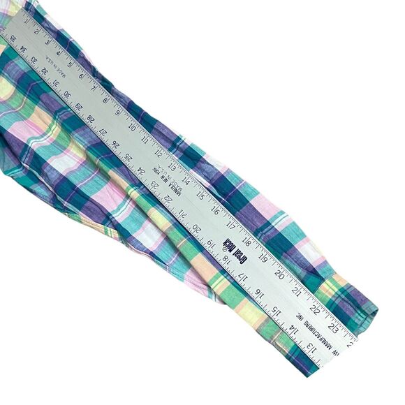 Ralph Lauren Shirt Mens M Colorful Madras Vintage Button Down Crest Golf Pocket - Picture 7 of 10